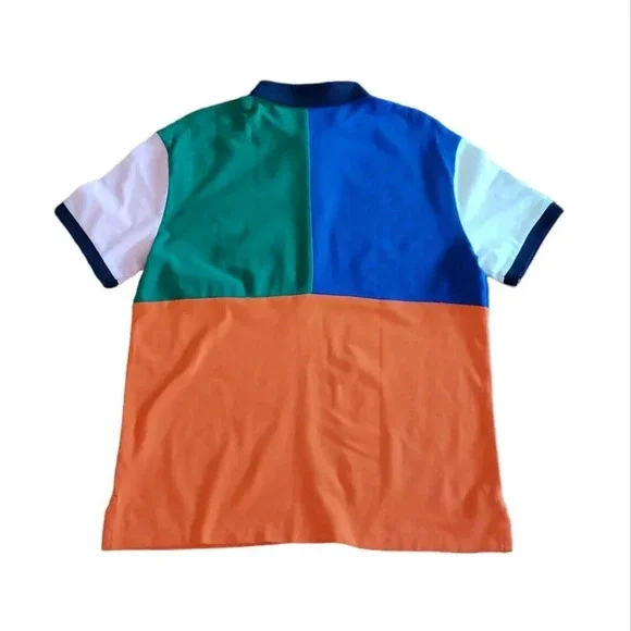 Polo Ralph Lauren Men’s Multi Color Slim Fit Big Pony Mesh Polo Shirt Size Large - Picture 7 of 12